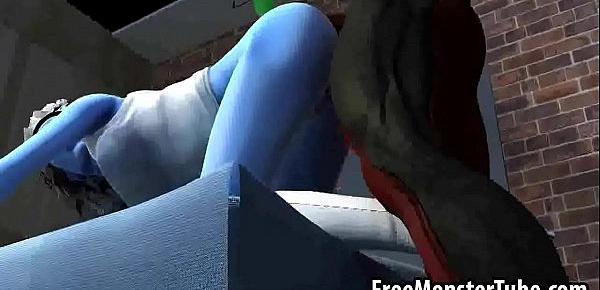  Hot 3D babe gets licked and fucked by Deadpool